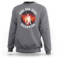 Hide And Seek Champion Sweatshirt Funny Bigfoot And Alien Lover Gift - Wonder Print Shop