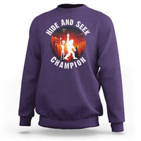 Hide And Seek Champion Sweatshirt Funny Bigfoot And Alien Lover Gift - Wonder Print Shop