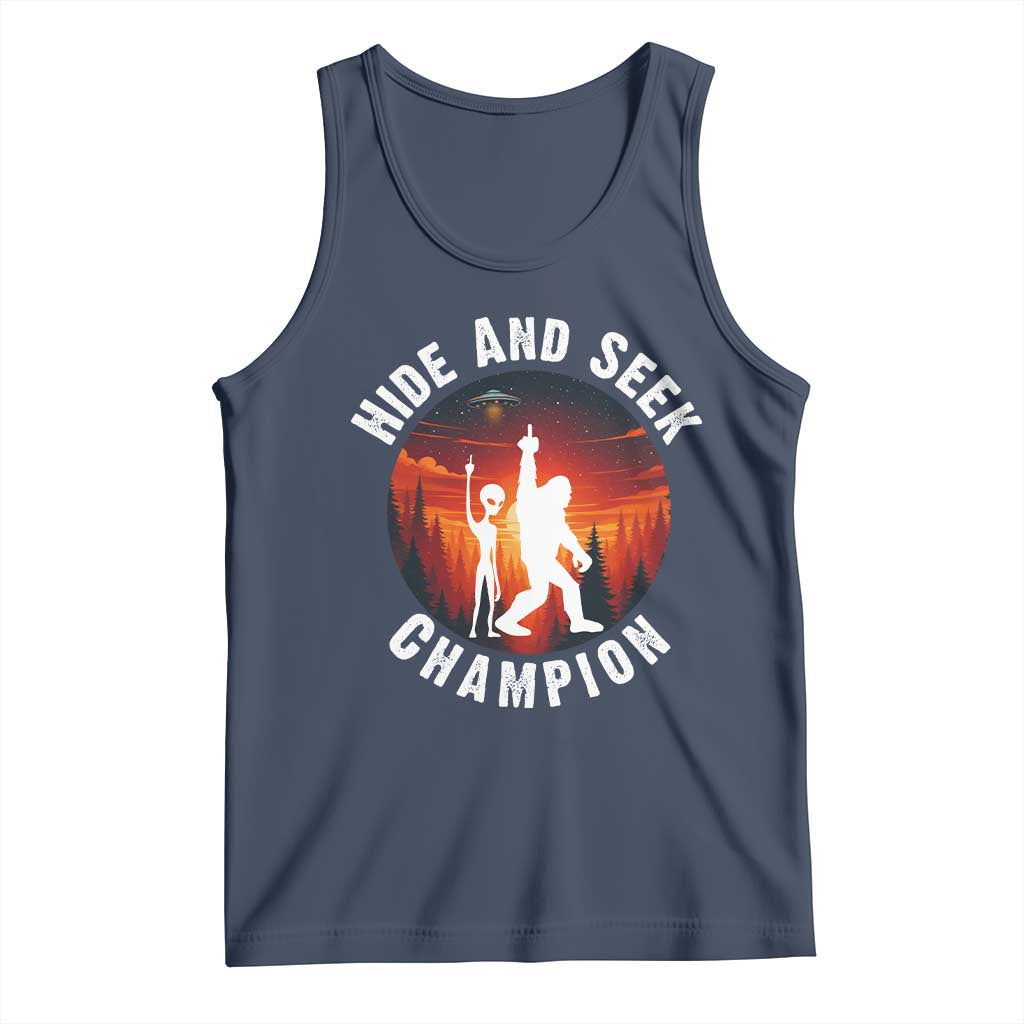Hide And Seek Champion Tank Top Funny Bigfoot And Alien Lover Gift - Wonder Print Shop