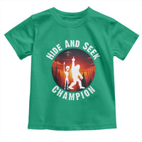 Hide And Seek Champion Toddler T Shirt Funny Bigfoot And Alien Lover Gift - Wonder Print Shop