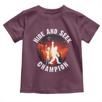 Hide And Seek Champion Toddler T Shirt Funny Bigfoot And Alien Lover Gift - Wonder Print Shop