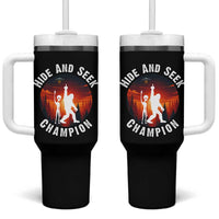 Hide And Seek Champion Tumbler With Handle Funny Bigfoot And Alien Lover Gift
