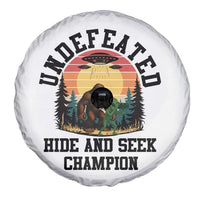 Funny Bigfoot And Alien Gift Spare Tire Cover Undefeated Hide And Seek Champion - Wonder Print Shop