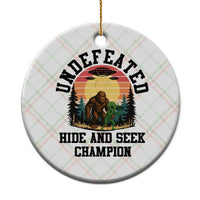 Funny Bigfoot And Alien Gift Ceramic Ornament Undefeated Hide And Seek Champion - Wonder Print Shop