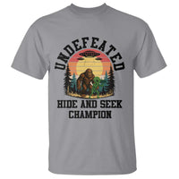 Funny Bigfoot And Alien Gift T Shirt Undefeated Hide And Seek Champion - Wonder Print Shop