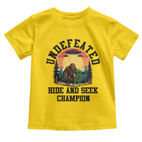 Funny Bigfoot And Alien Gift Toddler T Shirt Undefeated Hide And Seek Champion - Wonder Print Shop