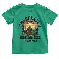 Funny Bigfoot And Alien Gift Toddler T Shirt Undefeated Hide And Seek Champion - Wonder Print Shop