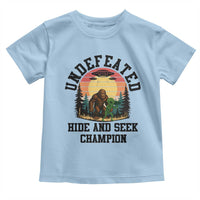 Funny Bigfoot And Alien Gift Toddler T Shirt Undefeated Hide And Seek Champion - Wonder Print Shop