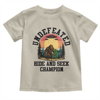 Funny Bigfoot And Alien Gift Toddler T Shirt Undefeated Hide And Seek Champion - Wonder Print Shop