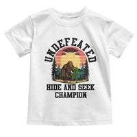 Funny Bigfoot And Alien Gift Toddler T Shirt Undefeated Hide And Seek Champion - Wonder Print Shop