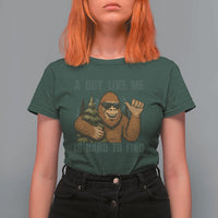 Funny Bigfoot Gift T Shirt For Women A Guy Like Me Is Hard To Find - Wonder Print Shop