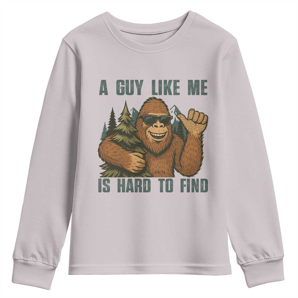 Funny Bigfoot Gift Youth Sweatshirt A Guy Like Me Is Hard To Find - Wonder Print Shop