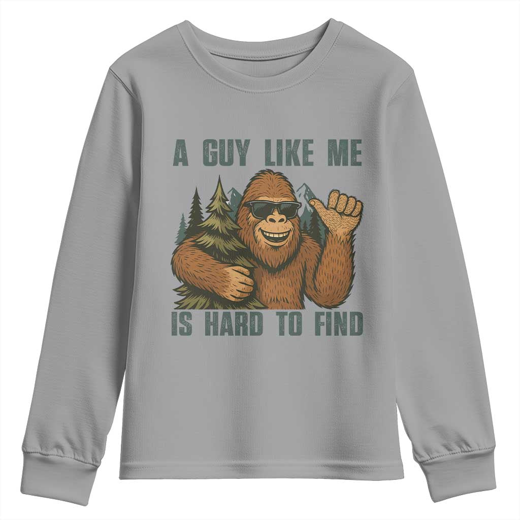 Funny Bigfoot Gift Youth Sweatshirt A Guy Like Me Is Hard To Find - Wonder Print Shop