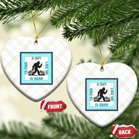 Bigfoot Lover Gift Ceramic Ornament A Guy Like Me Is Hard To Find - Wonder Print Shop