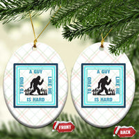 Bigfoot Lover Gift Ceramic Ornament A Guy Like Me Is Hard To Find - Wonder Print Shop