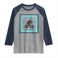 Bigfoot Lover Gift Raglan Shirt A Guy Like Me Is Hard To Find - Wonder Print Shop