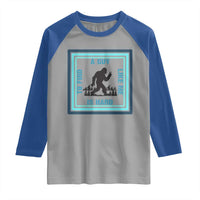 Bigfoot Lover Gift Raglan Shirt A Guy Like Me Is Hard To Find - Wonder Print Shop