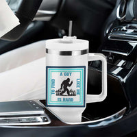 Bigfoot Lover Gift Tumbler With Handle A Guy Like Me Is Hard To Find