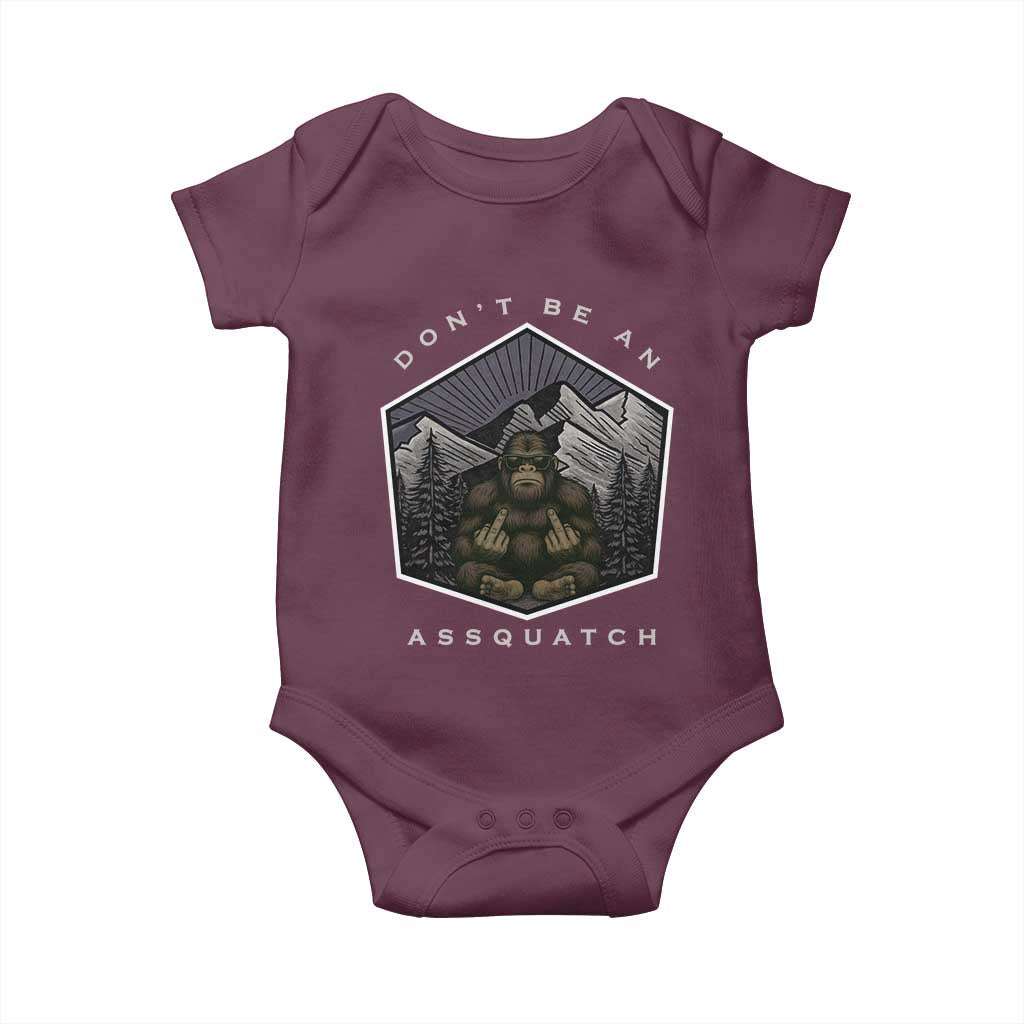 Bigfoot Lover Gift Baby Onesie Do Not Be An Assquatch - Wonder Print Shop