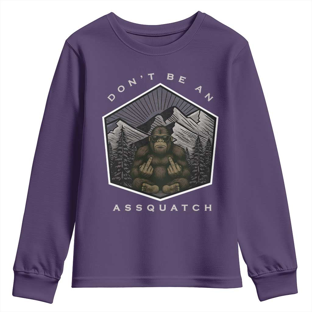 Bigfoot Lover Gift Youth Sweatshirt Do Not Be An Assquatch - Wonder Print Shop