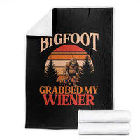 Bigfoot Grabbed My Wiener Throw Blanket Funny Dachshund Lover Gift - Wonder Print Shop
