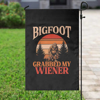 Bigfoot Grabbed My Wiener Garden Flag Funny Dachshund Lover Gift - Wonder Print Shop