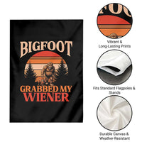 Bigfoot Grabbed My Wiener Garden Flag Funny Dachshund Lover Gift - Wonder Print Shop
