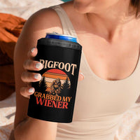 Bigfoot Grabbed My Wiener 4 in 1 Can Cooler Tumbler Funny Dachshund Lover Gift