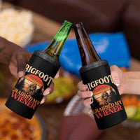 Bigfoot Grabbed My Wiener 4 in 1 Can Cooler Tumbler Funny Dachshund Lover Gift