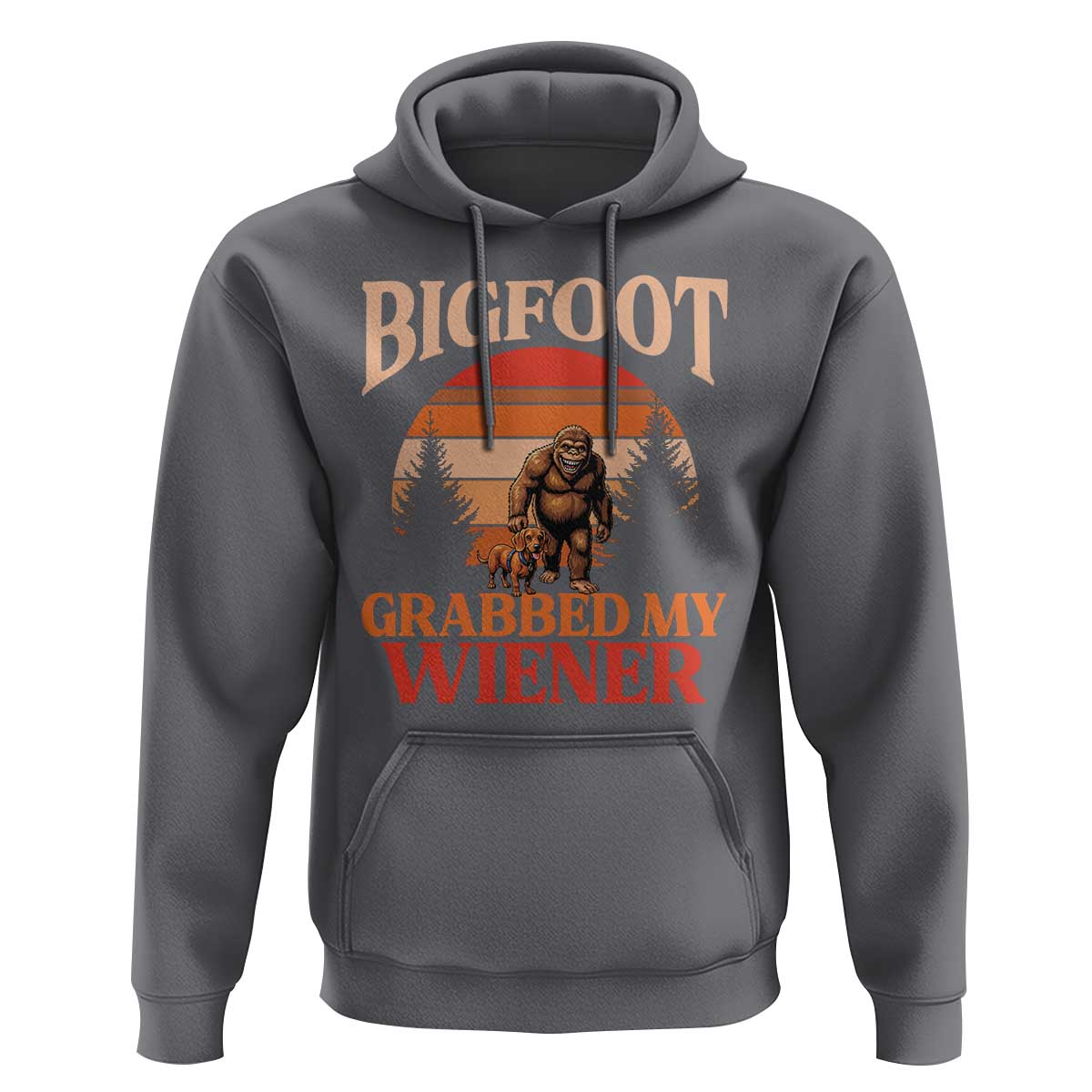 Bigfoot Grabbed My Wiener Hoodie Funny Dachshund Lover Gift - Wonder Print Shop