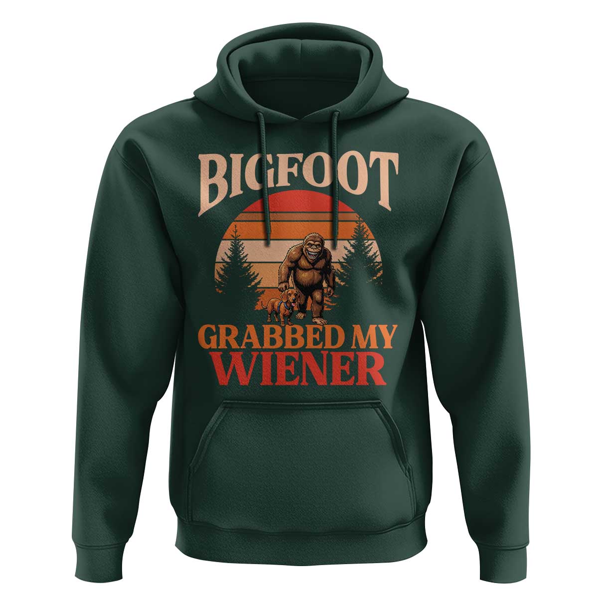 Bigfoot Grabbed My Wiener Hoodie Funny Dachshund Lover Gift - Wonder Print Shop