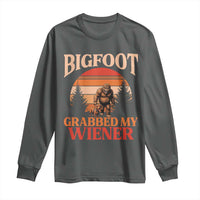 Bigfoot Grabbed My Wiener Long Sleeve Shirt Funny Dachshund Lover Gift - Wonder Print Shop