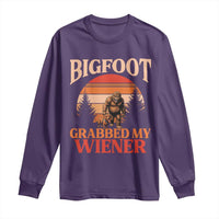 Bigfoot Grabbed My Wiener Long Sleeve Shirt Funny Dachshund Lover Gift - Wonder Print Shop
