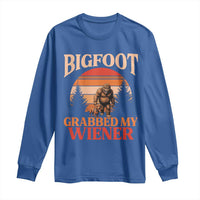 Bigfoot Grabbed My Wiener Long Sleeve Shirt Funny Dachshund Lover Gift - Wonder Print Shop