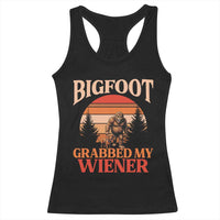 Bigfoot Grabbed My Wiener Racerback Tank Top Funny Dachshund Lover Gift - Wonder Print Shop