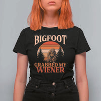 Bigfoot Grabbed My Wiener T Shirt For Women Funny Dachshund Lover Gift - Wonder Print Shop