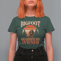 Bigfoot Grabbed My Wiener T Shirt For Women Funny Dachshund Lover Gift - Wonder Print Shop