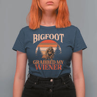 Bigfoot Grabbed My Wiener T Shirt For Women Funny Dachshund Lover Gift - Wonder Print Shop