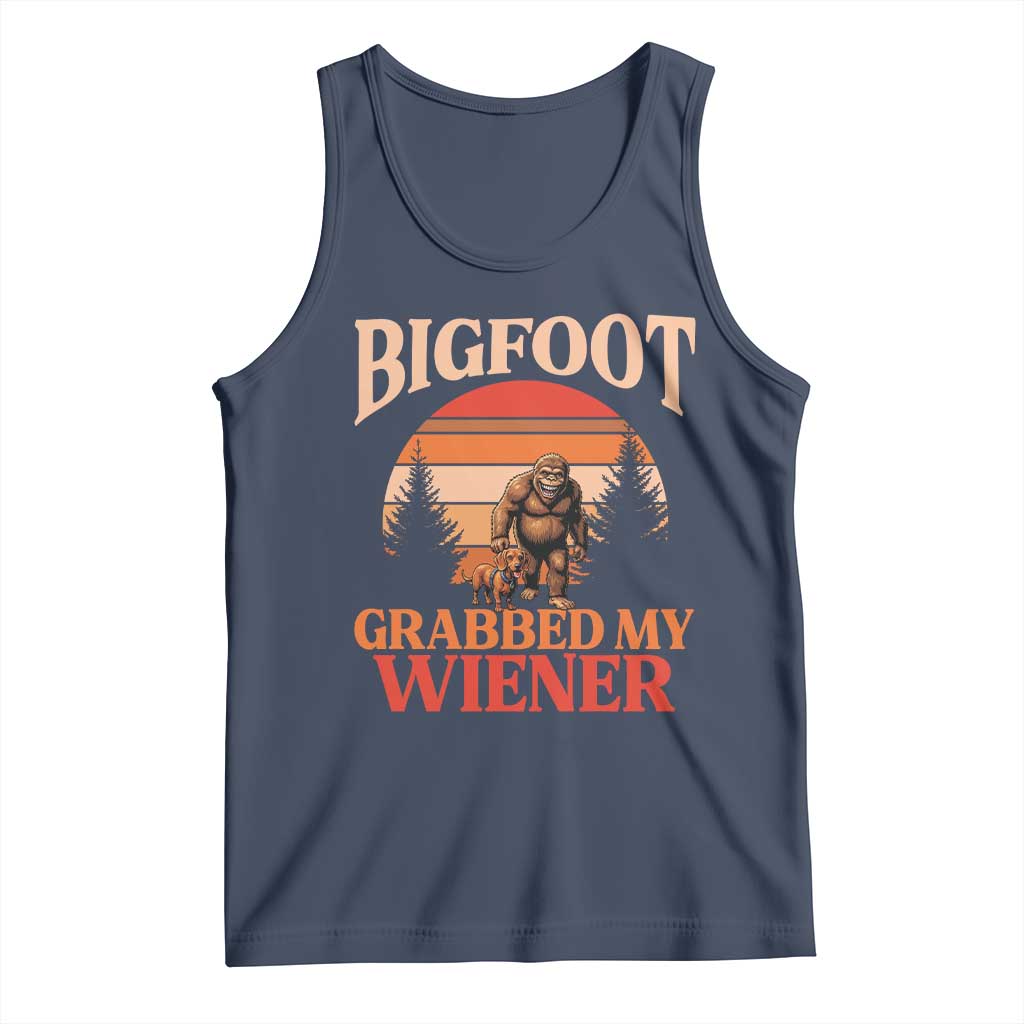 Bigfoot Grabbed My Wiener Tank Top Funny Dachshund Lover Gift - Wonder Print Shop
