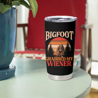 Bigfoot Grabbed My Wiener Tumbler Cup Funny Dachshund Lover Gift