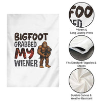 Bigfoot Grabbed My Wiener Garden Flag Funny Dog Lover Gift - Wonder Print Shop