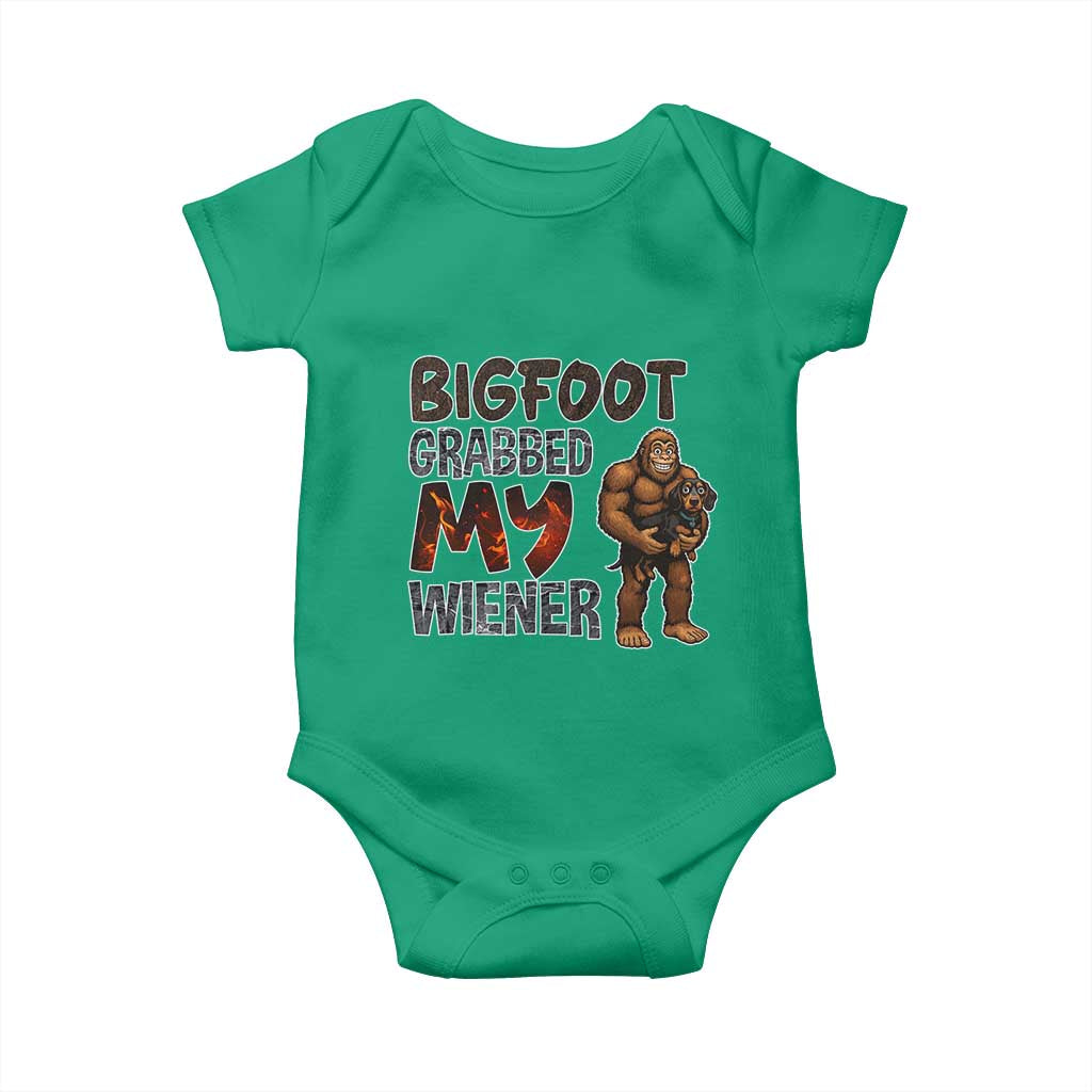 Bigfoot Grabbed My Wiener Baby Onesie Funny Dog Lover Gift - Wonder Print Shop