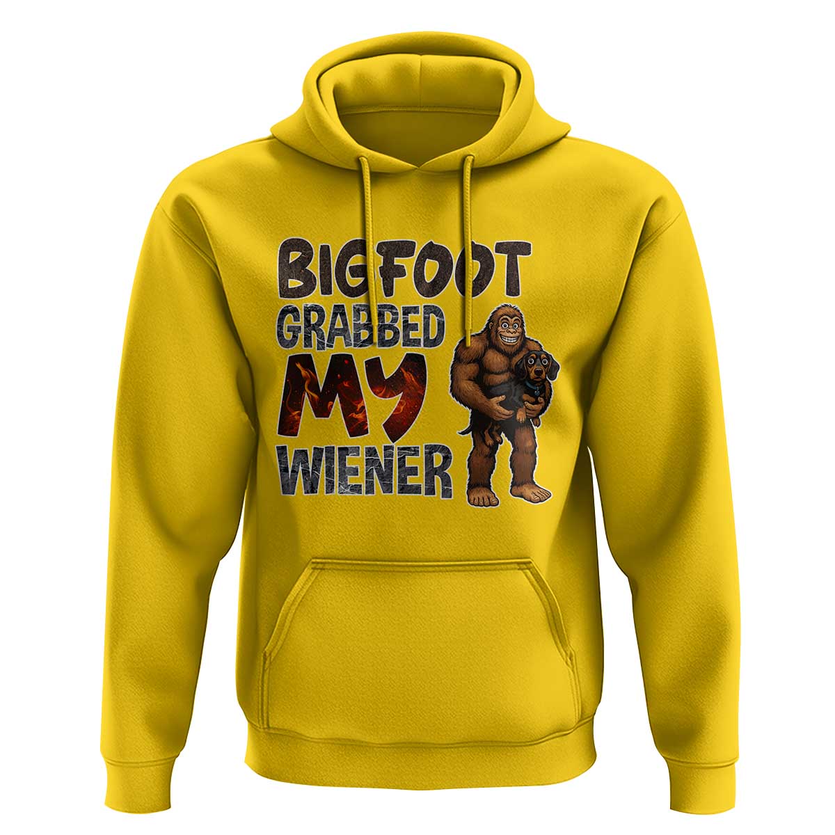 Bigfoot Grabbed My Wiener Hoodie Funny Dog Lover Gift - Wonder Print Shop