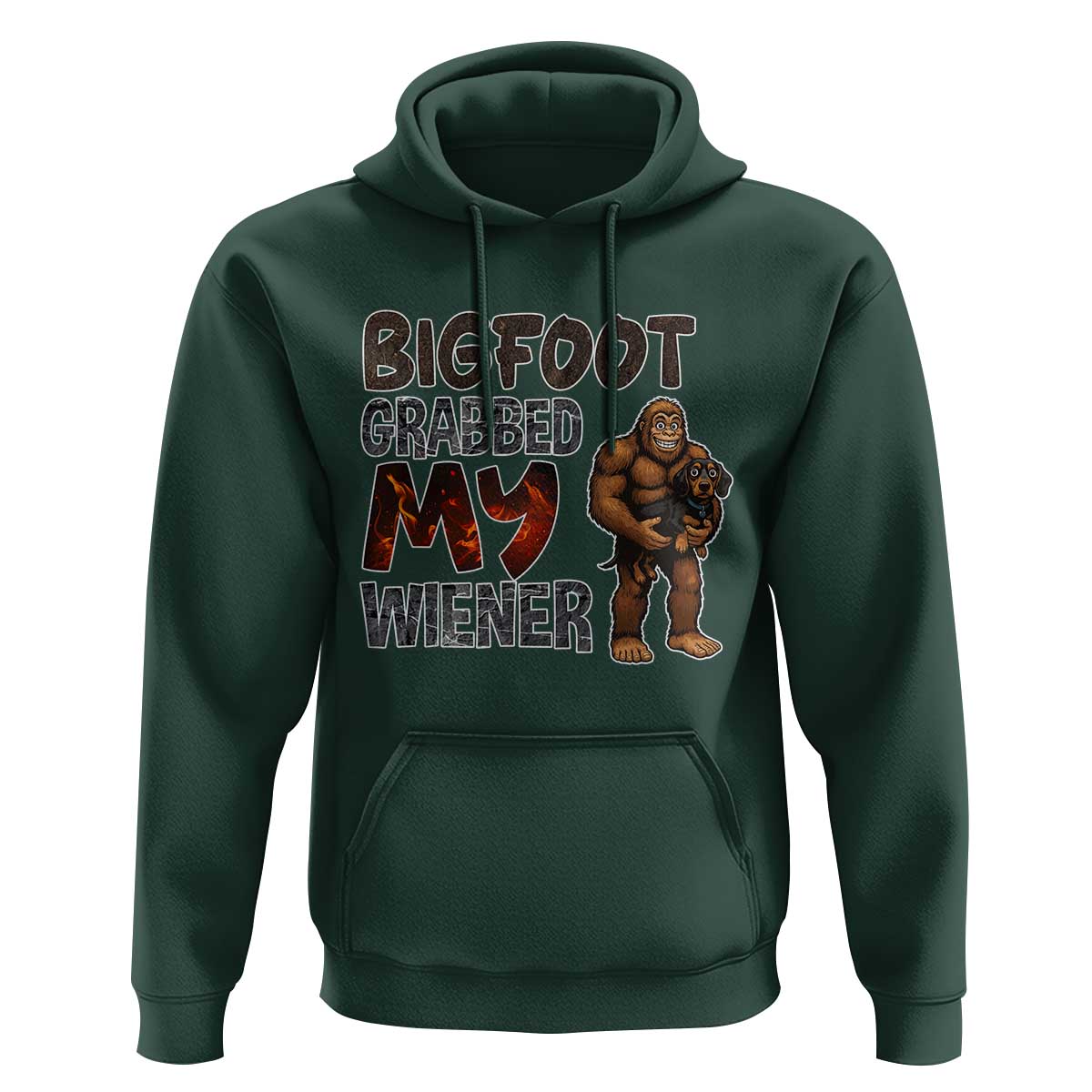 Bigfoot Grabbed My Wiener Hoodie Funny Dog Lover Gift - Wonder Print Shop