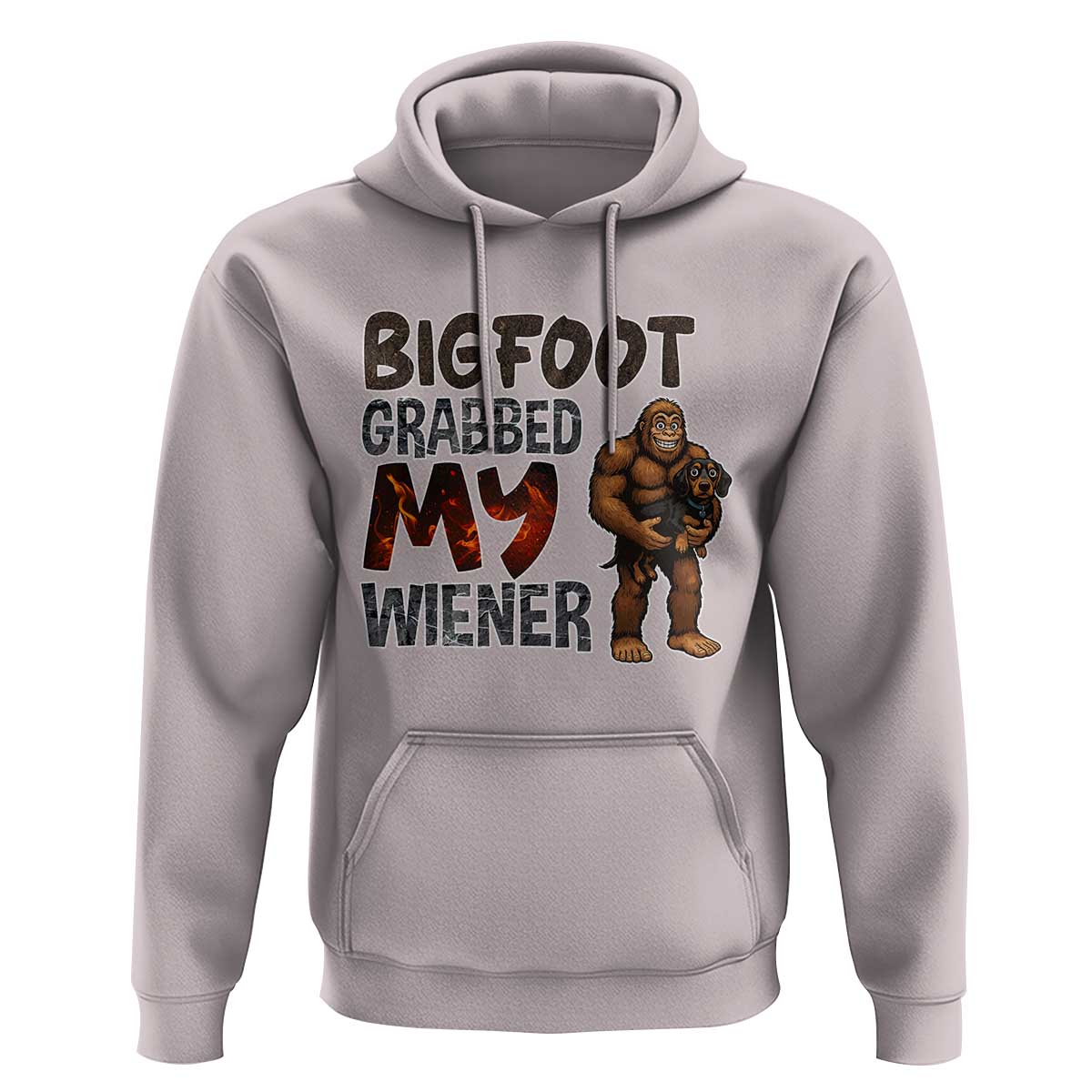 Bigfoot Grabbed My Wiener Hoodie Funny Dog Lover Gift - Wonder Print Shop