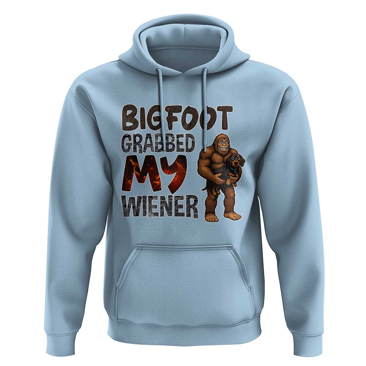 Bigfoot Grabbed My Wiener Hoodie Funny Dog Lover Gift - Wonder Print Shop