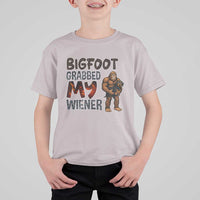 Bigfoot Grabbed My Wiener T Shirt For Kid Funny Dog Lover Gift - Wonder Print Shop