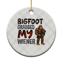 Bigfoot Grabbed My Wiener Ceramic Ornament Funny Dog Lover Gift - Wonder Print Shop