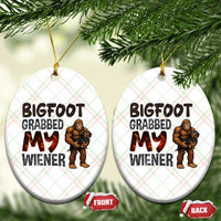 Bigfoot Grabbed My Wiener Ceramic Ornament Funny Dog Lover Gift - Wonder Print Shop