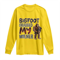 Bigfoot Grabbed My Wiener Long Sleeve Shirt Funny Dog Lover Gift - Wonder Print Shop